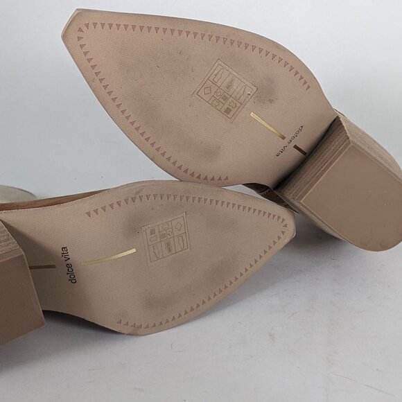 Dolce Vita Taupe Ankle Boots – Western Style, Women’s Size 8, Low Heel Comfort - Picture 7 of 7